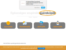 Tablet Screenshot of gyermekcipo.eu